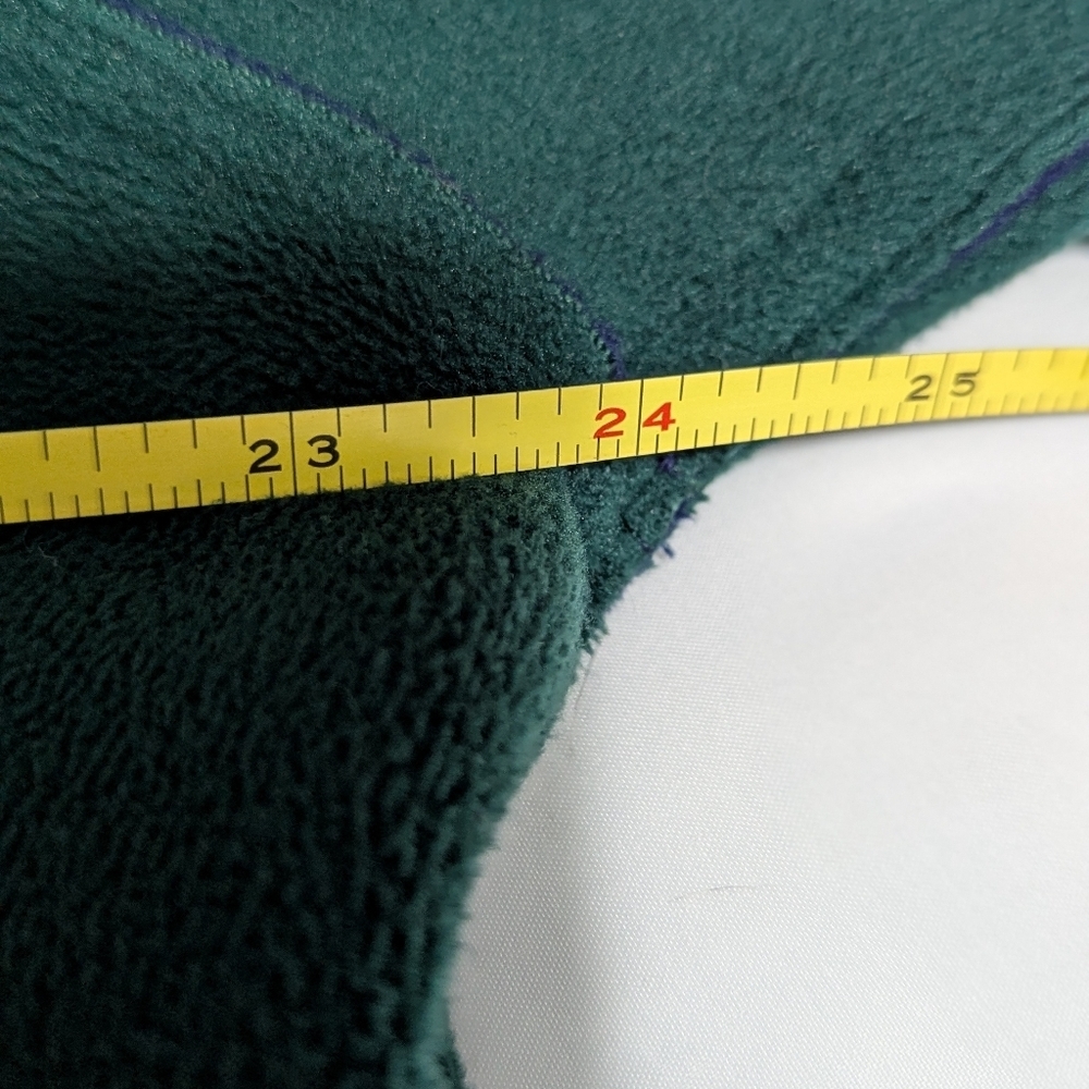 Susan Graver Dark Green/Navy Bonded Polar Fleece (Pea coat Style) Coat W/ Hood - Picture 10 of 11